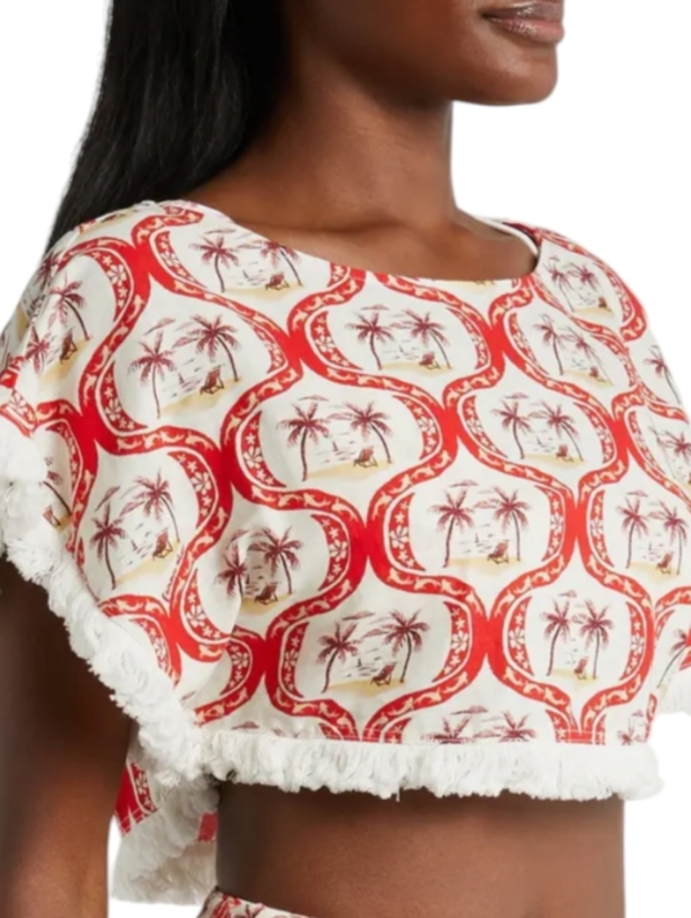 Summer Beach Cover-Up Crop Top...Size Large